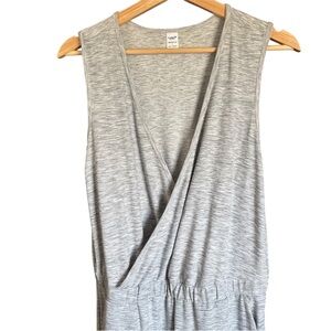 🩶🩶Old Navy Active Light Gray Melange Wrap Sleeveless Jumpsuit